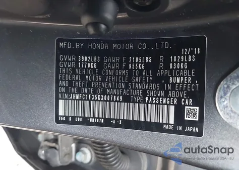 2019 Honda Civic Ex z USA, uszkodzony, nr VIN JHMFC1F35KX007849